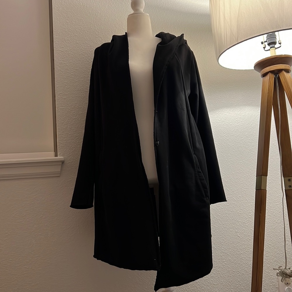 Cute long hooded sweater jacket